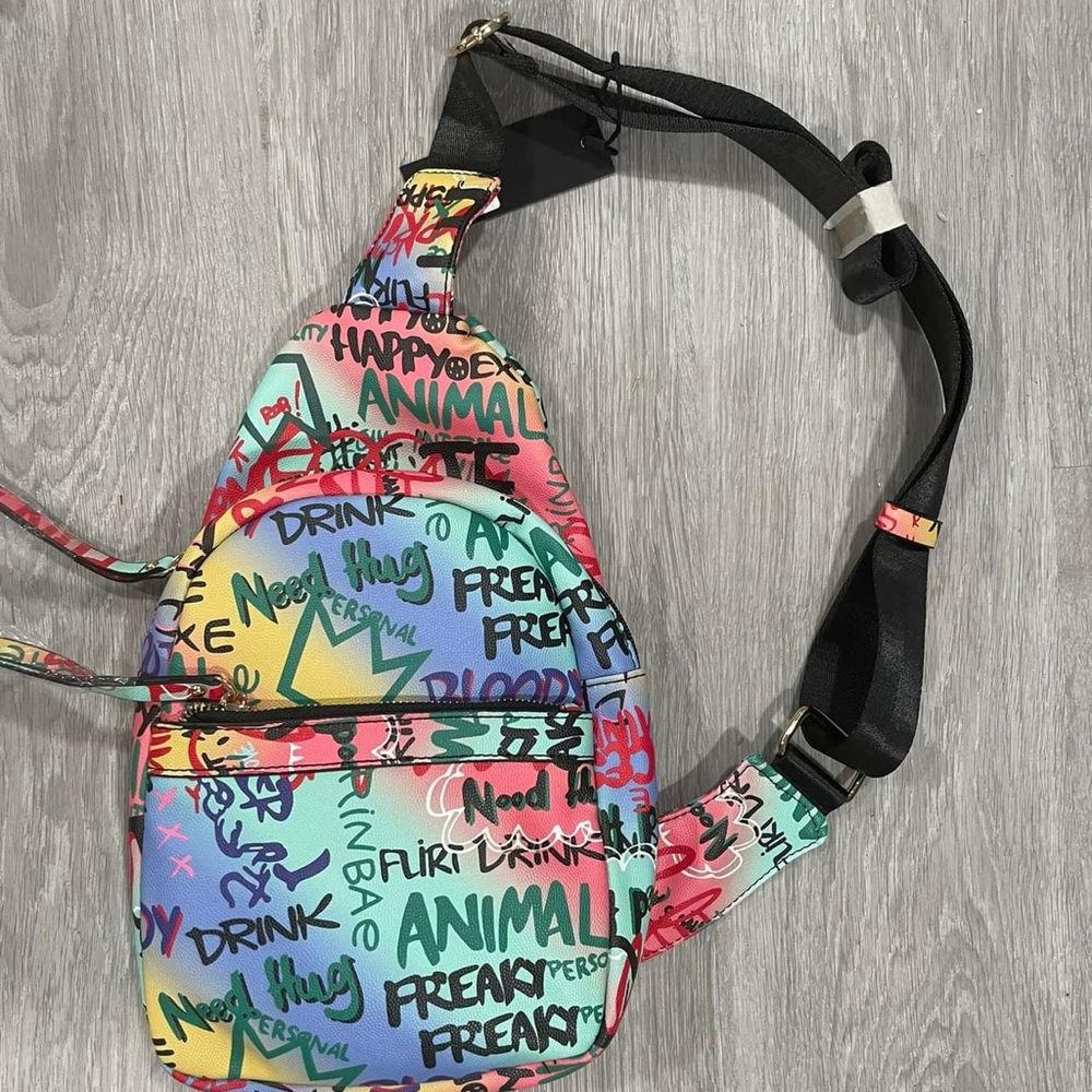 Graffiti crossbody bag
